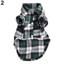 Load image into Gallery viewer, POP ITEM!  Cute Pet Dog Puppy Plaid Shirt Coat Clothes T-Shirt Top Apparel Size XS S M L C1HW
