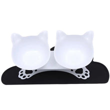 Load image into Gallery viewer, 15 Degree Basin Oblique Mouth Double Bowl Dog Bowl Pet Cat Dog Food Bowl Anti-vomiting Ortopedic Cat Bowl
