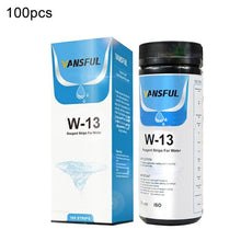 Load image into Gallery viewer, 100PCS Upgrade 16-in-1 Drinking Water Quality Test Strip Tap Water Quality Test Papers For Pool Water Aquarium Testing PH Level
