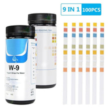 Load image into Gallery viewer, 100PCS Upgrade 16-in-1 Drinking Water Quality Test Strip Tap Water Quality Test Papers For Pool Water Aquarium Testing PH Level

