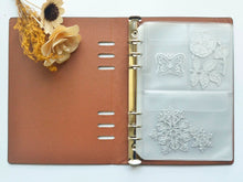 Load image into Gallery viewer, Scrapbooking Cutting Dies Organizer Stencil Stamps Collection Album Storage Book PU Leather Cover PVC Inner Sheets and Pockets
