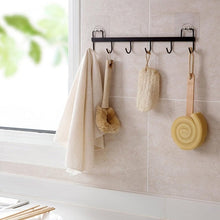 Load image into Gallery viewer, Adeeing Free Punching Hook Metal Strong Adhesive Long Multiple Hooks Kitchen Bathroom Wall Hook Decoration
