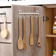 Load image into Gallery viewer, Adeeing Free Punching Hook Metal Strong Adhesive Long Multiple Hooks Kitchen Bathroom Wall Hook Decoration
